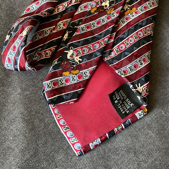 Vintage Disney Store Mickey Mouse striped silk tie 90s - Picture 2 of 4